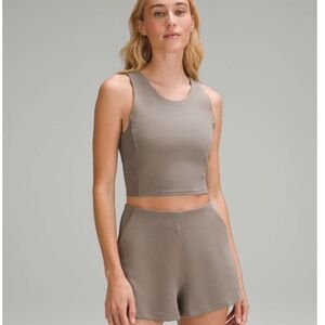 Lululemon Athletica Ribbed Softstreme Cropped Tank Nomad Size 2